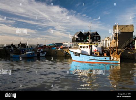 Fishing Boat In Whitstable Harbour Stock Photo Alamy