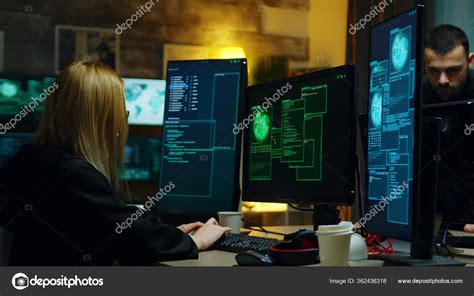 Beautiful Hacker Girl Working With Another Dangerous Cyber Criminals