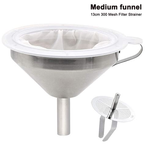 Add to favorites more colors. 5-Inch Stainless Steel Funnel with 300 Mesh Food Filter ...