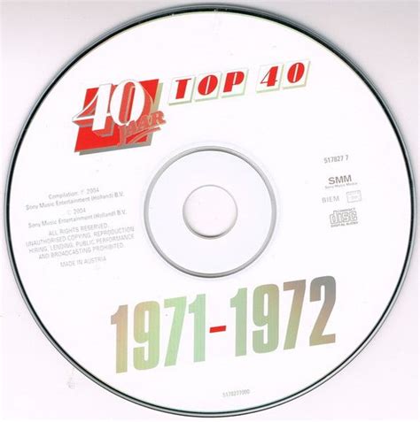 Various 40 Jaar Top 40 1971 1972 Sony Music Entertainment Sony