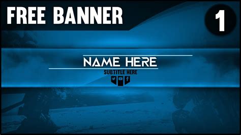 Free Gaming Youtube Banner Template 1 Professional Look And Colour