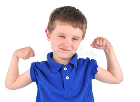 Strong Boy With Tough Muscle Stock Image Image Of Little