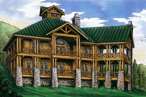 Plan 24109bg Rugged Mountain Home Plan With Spectacular Porches