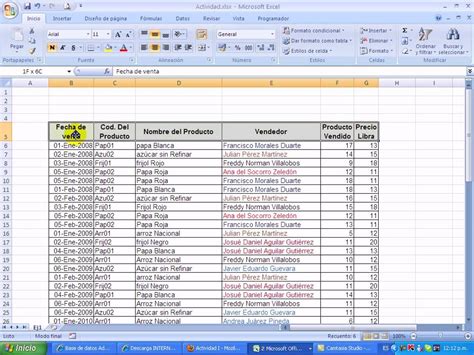 Lista De Alumnos En Excel Mide