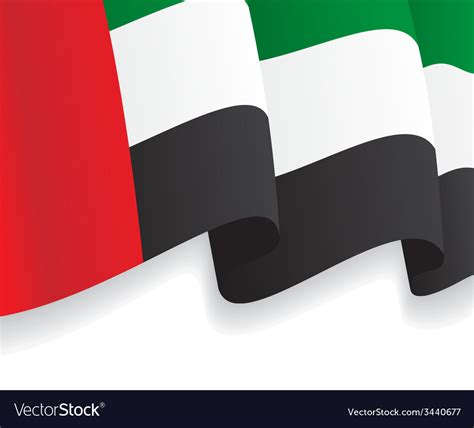 Background With Waving Uae Flag Royalty Free Vector Image