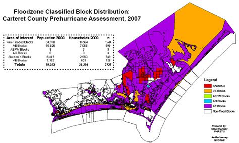 Map Of Carteret County North Carolina With Census Blocks