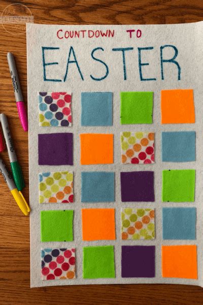 Easter Felt Countdown Craft For Kids