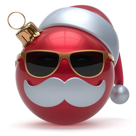 Santa Claus Emoticon Laughing Holiday Emoji Stock Photos