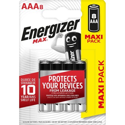 Pilas Alcalinas Max Power AAA Lr3 Blister 8 Unidades ENERGIZER