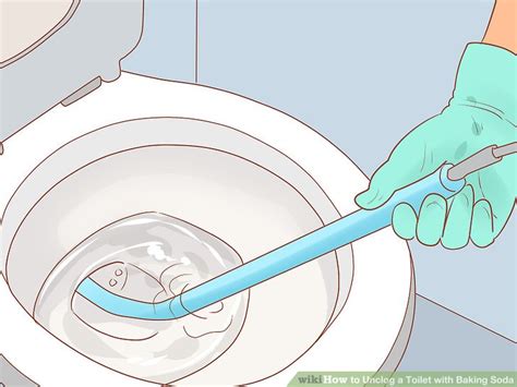 Take a bowl full of hot water and pour it into the toilet. 3 Ways to Unclog a Toilet with Baking Soda - wikiHow Life