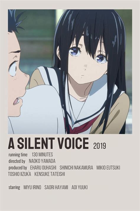 A Silent Voice Minimalist Polaroid Movie Poster Poster Movie Posters
