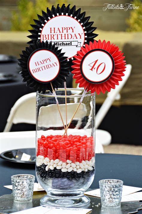 All birthday parties need some food and dessert. Related image | 40th birthday centerpieces, 40th birthday ...
