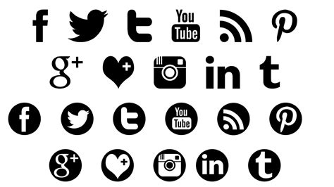 Transparent Background Black Social Media Icons Png Social Media Icons