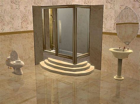 Mod The Sims Luxurious Glass Showertub Duplex