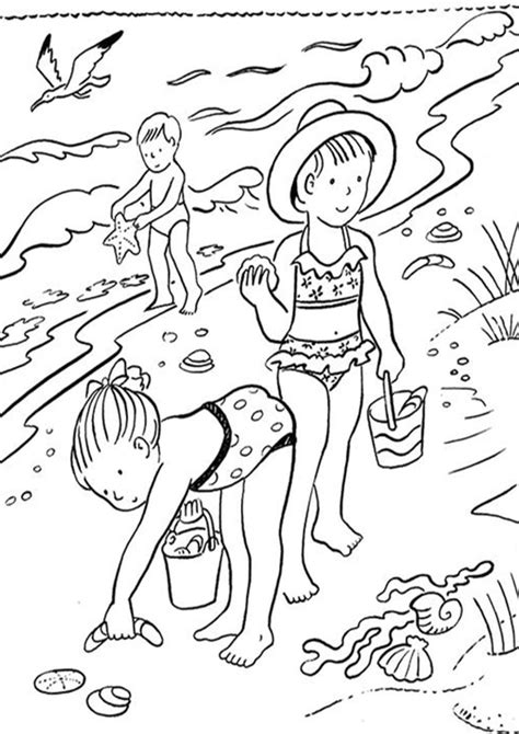 Summer Coloring Pages Printable Free The Beach Is A Great Place To