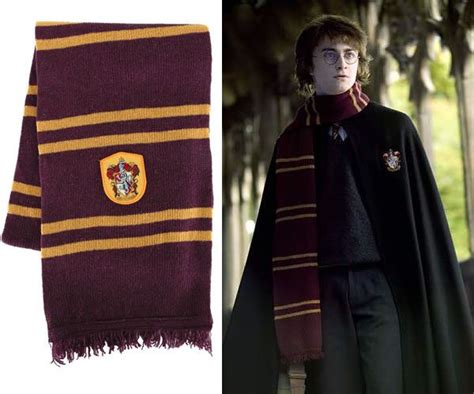 A Harry Potter Scarf With A Hogwarts Crest On It And An Image Of The