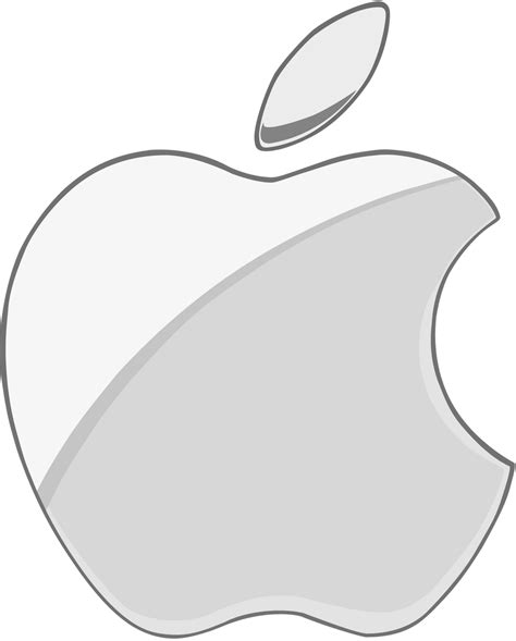 Silver Apple logo 2 flat by WindyThePlaneh on DeviantArt png image