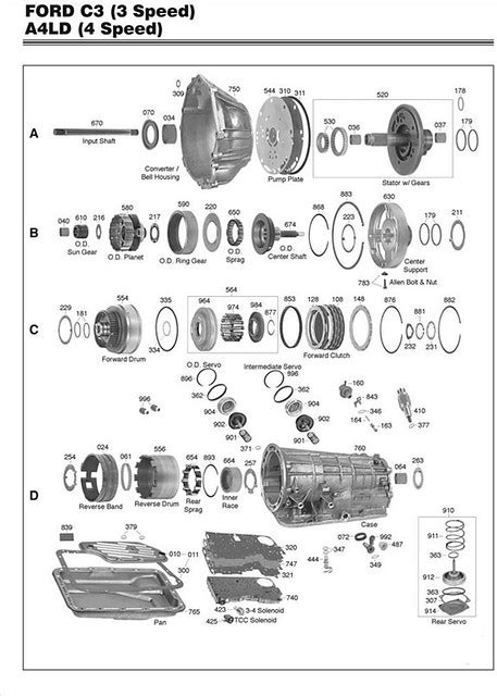 Ford A4ld Transmission Parts Diagram