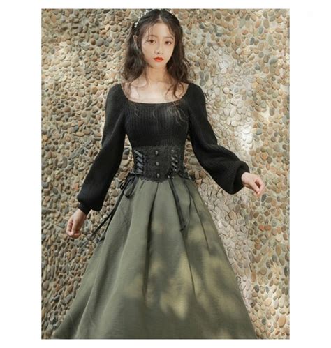 중세시대 드레스 개화기 의상 코르셋 공주풍 유럽 원피스 귀족 레이스 티몬