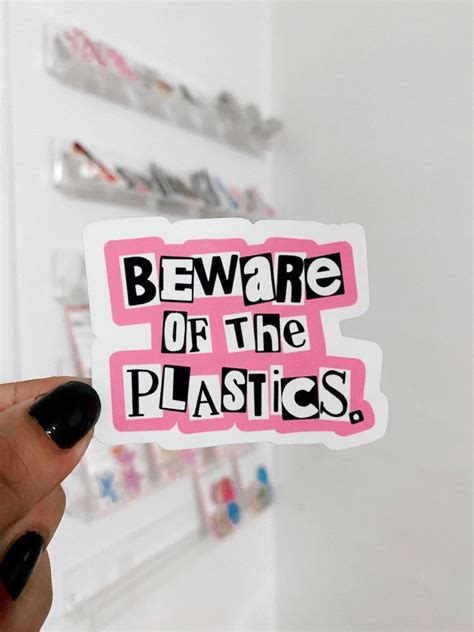 Beware Of The Plastics Mean Girls Quote Pink Sticker Magnet Etsy