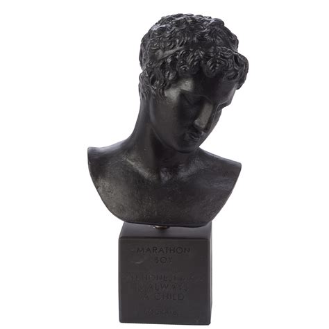 Sophia Marathon Boy Statue Metallic Black Large Peters Of Kensington