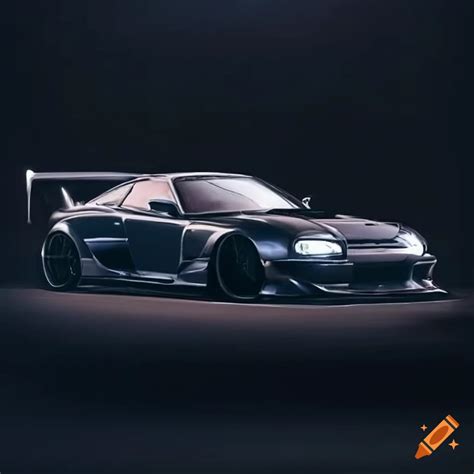 Poster Of A Supra Mk4 With Wide Body Kit On Craiyon