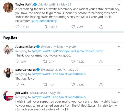 Taylor Swift Goes Viral With Tweet Denouncing Trump Ubetoo