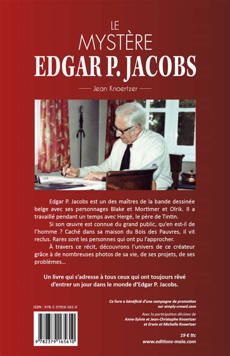 Le mystère Edgar P. Jacobs par Jean Knoertzer • Achat en ...