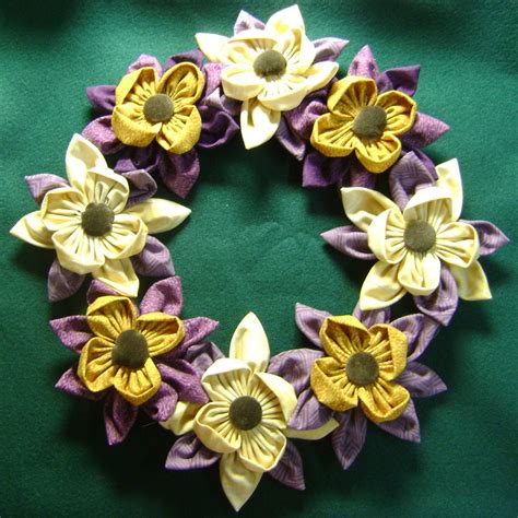 Fabric Flower Wreath Tutorial At Some Art Talk Colleen Casey Flickr