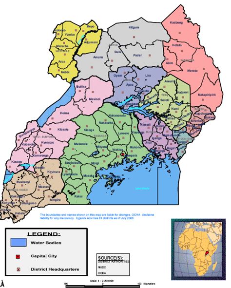 29510 bytes (28.82 kb), map dimensions: Map of Uganda showing the selected districts for the study. Map adapted... | Download Scientific ...