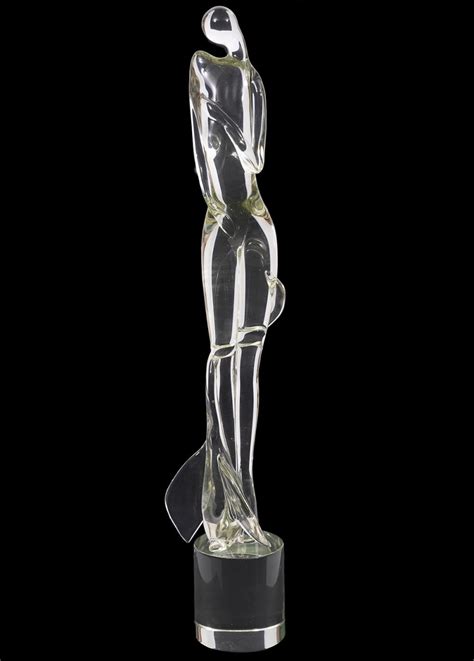 Lot Murano Clear Glass Female Sculptured Figure