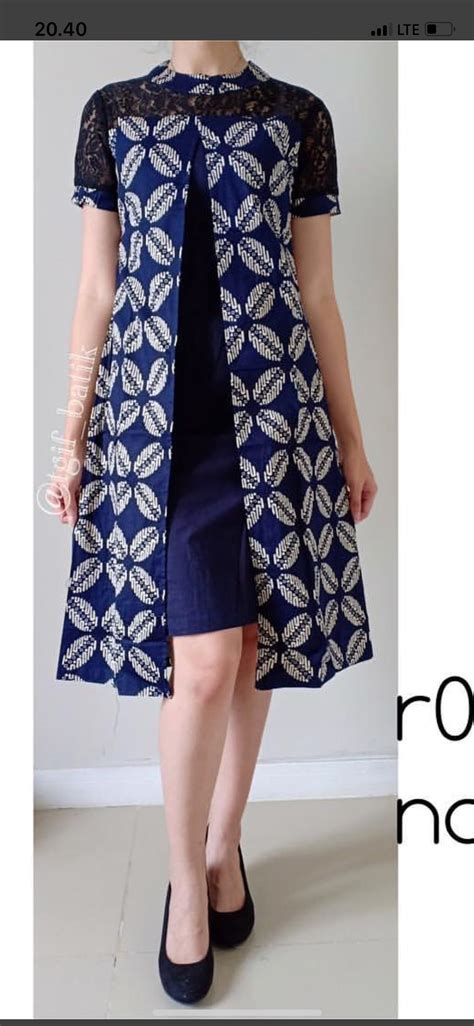 Model Batik Dress Kombinasi Terbaru
