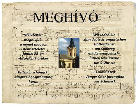 Stuttgartban, münchenben, frankfurtban és további városokban már számos címet összegyüjtöttünk. Német-magyar zenés istentisztelet | Gyomaendrod.com