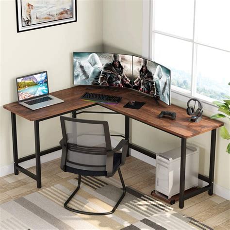 Works well as computer desk, study writing table, home office desk. Tribesigns Industrial L-Shaped Desk, Corner Computer Desk ...