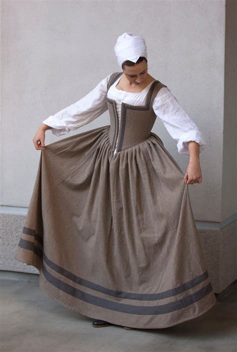 Beige Brown Kirtle With Grey Guards Renaissance Clothing Renaissance