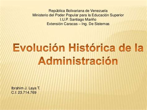 Mapa Conceptual Evolucion Historica De La Administracion