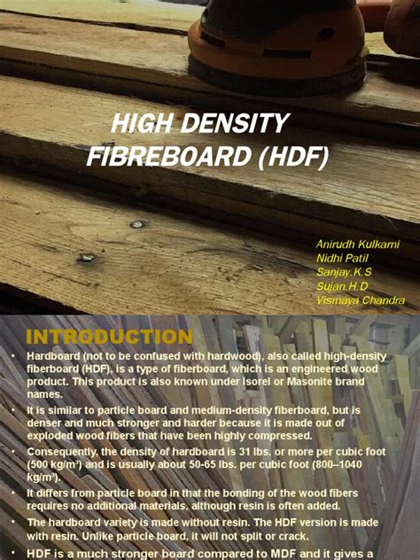 High Density Fibreboard Wood Products Composite Material