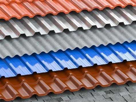 Different Types Of Roof Coating Background From Layers Of Sheet — The