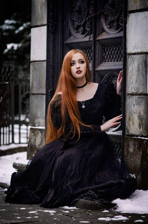 Pin By Lee Sterling On For The Love Of Redheads Gothic Fashion Gothic Beauties Gothic Models