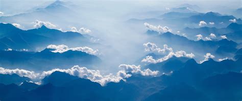Download 2560x1080 Wallpaper Mountains Clouds Nature Horizon Dual