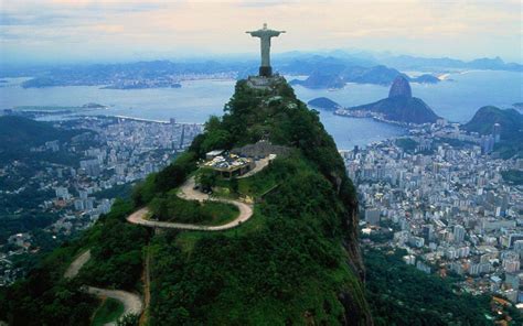 It is the symbol of the city. Statue-of-Jesus-Rio-de-Janeiro-Brazil-aerial-view