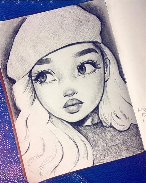 Portrait Zeichnen Wie Zeichnet Man Frauengesicht Mädchen Mit Mütze