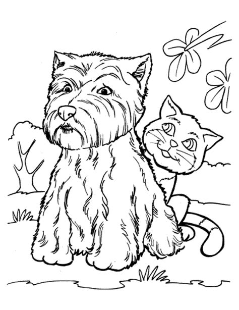 Printable dog coloring page to print and color : Employ Dog Coloring Pages for Your Children's Creative Time