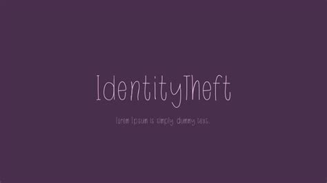 Identitytheft Font Download Free For Desktop And Webfont