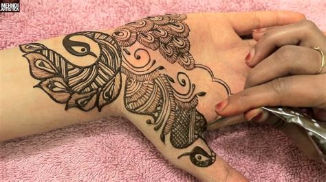 Beautiful Peacock Henna Mehndi Designbridal Mehandi Diy Designer Hands Tattoo Art Youtube