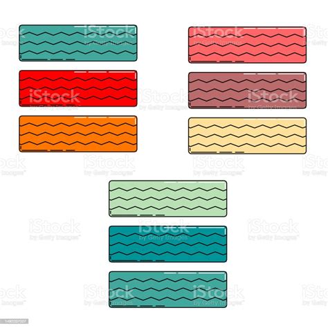 Set Of Chewing Gum Plate In Foil Vector Illustrator Vibrant Colors