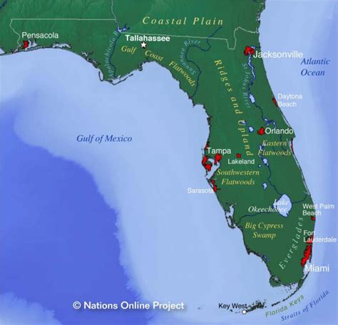 Reference Maps Of Florida Usa Nations Online Project