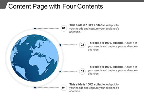 Content Page With Four Contents Presentation Powerpoint Images