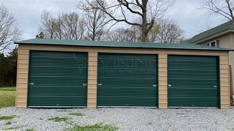 26x36x10 Fully Enclosed Metal Garage Building