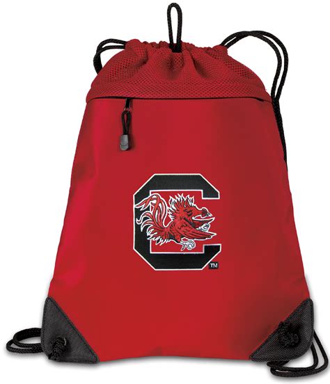 South Carolina Gamecocks Drawstring Backpack Mesh And Microfiber Red